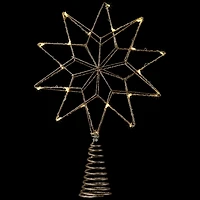 Northlight 12" Led Glittered Gold Star Christmas Tree Topper