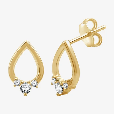 Yes, Please! 1/6 CT. T.W. Lab Grown White Diamond Sterling Silver 12.2mm Stud Earrings