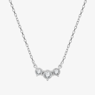 Yes, Please! (G, Si1-Si2) Womens 1/6 CT. T.W. Lab Grown White Diamond Sterling Silver 18 Inch Pendant Necklace