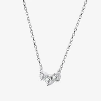 Yes, Please! (G, Si1-Si2) Womens 1/6 CT. T.W. Lab Grown White Diamond Sterling Silver 18 Inch Pendant Necklace
