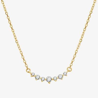 Yes, Please! Womens 1/6 CT. T.W. Lab Grown White Diamond Sterling Silver 17 1/2 Inch Pendant Necklace