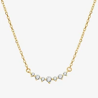 Yes, Please! Womens 1/6 CT. T.W. Lab Grown White Diamond Sterling Silver 17 1/2 Inch Pendant Necklace