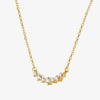 Yes, Please! Womens 1/6 CT. T.W. Lab Grown White Diamond Sterling Silver 17 1/2 Inch Pendant Necklace