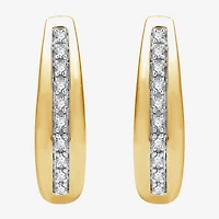 Yes, Please! Womens 1/6 CT. T.W. Lab Grown White Diamond Sterling Silver 20mm Hoop Earrings