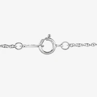 Yes, Please! Womens 1/6 CT. T.W. Lab Grown White Diamond Sterling Silver Heart 18 Inch Pendant Necklace
