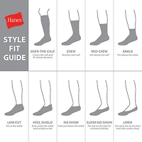Hanes Ultimate Bonus Pack Mens Multi-Pack 7 Pair Low Cut Socks