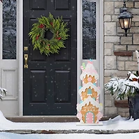 Glitzhome 36"H Wooden Christmas Gingerbread House Christmas Porch Sign