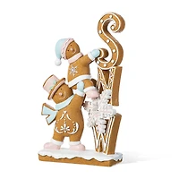 Glitzhome 13"H Resin Christmas Gingerbread Christmas Tabletop Decor