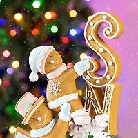 Glitzhome 13"H Resin Christmas Gingerbread Christmas Tabletop Decor