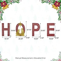 Glitzhome Lighted Christmas Fabric Nativity Hope Outdoor Christmas Tabletop Decor