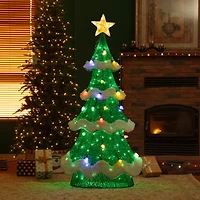 Glitzhome 75"H Lighted 3d Mesh Christmas Tree Christmas Tabletop Decor