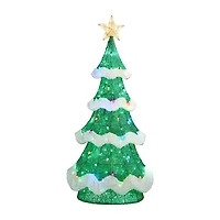 Glitzhome 75"H Lighted 3d Mesh Christmas Tree Christmas Tabletop Decor