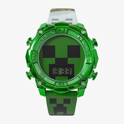 Minecraft Girls Green Strap Watch Min4299jc