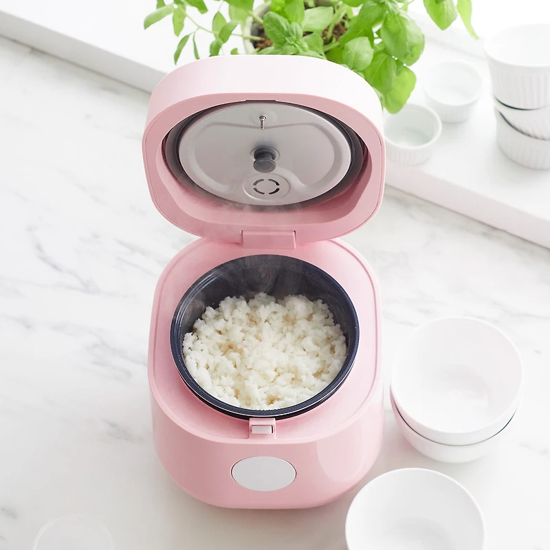 GreenLife Healthy Ceramic Nonstick 4-Cup Rice Cooker, PFAS-Free, Dishwasher Safe Parts