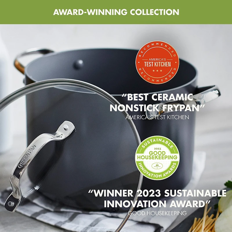 GreenPan Valencia Pro Ceramic Non-Stick 8-qt. Stockpot with Lid