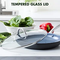 GreenPan Lima Hard Anodized Ceramic Non-Stick 12" Covered Frypan
