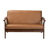 Bianca Living Room Collection Curved Slope-Arm Loveseat