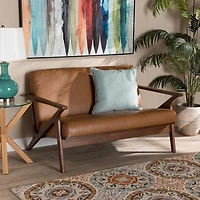Bianca Living Room Collection Curved Slope-Arm Loveseat