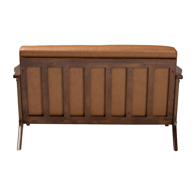 Bianca Living Room Collection Curved Slope-Arm Loveseat