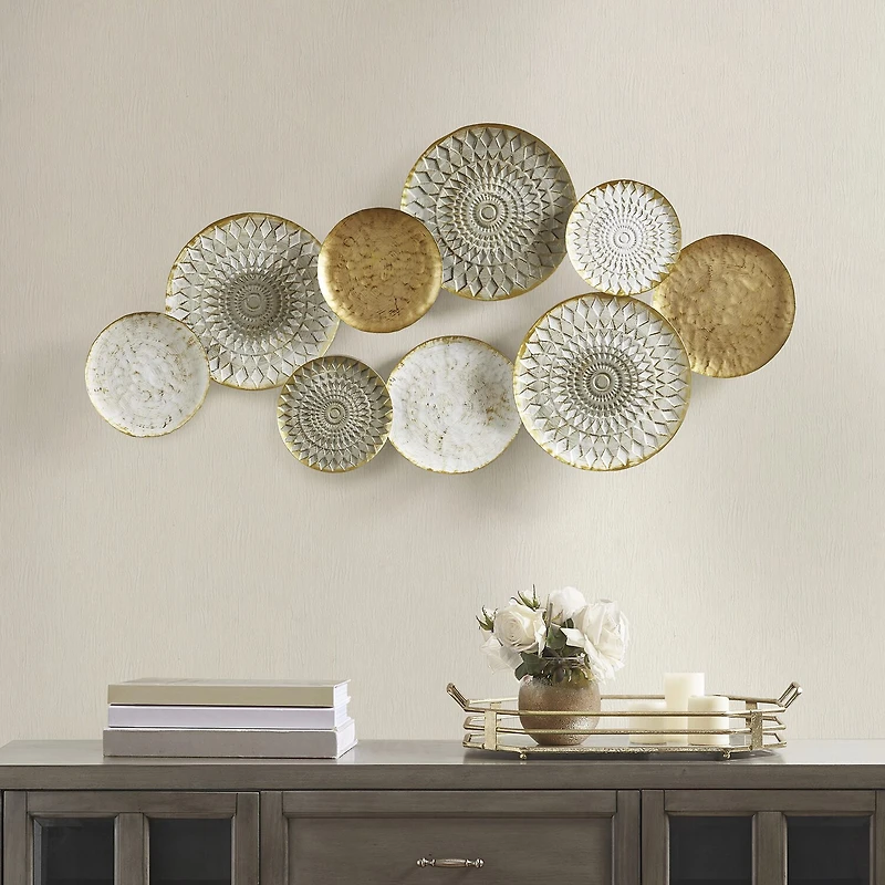 Madison Park Legion Geometric Metal Discs Wall Sculpture