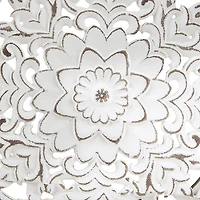 Madison Park Medallion White Floral Carved Wood 3-pc. Framed Wall Art Set