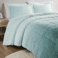 Intelligent Design Ella Ombre Shaggy Long Faux Fur Comforter Set