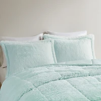 Intelligent Design Ella Ombre Shaggy Long Faux Fur Comforter Set