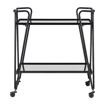 Hera Glass-Top Bar Cart