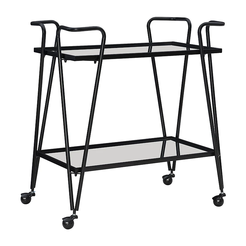 Hera Glass-Top Bar Cart