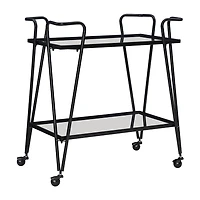 Hera Glass-Top Bar Cart
