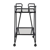 Hera Glass-Top Bar Cart