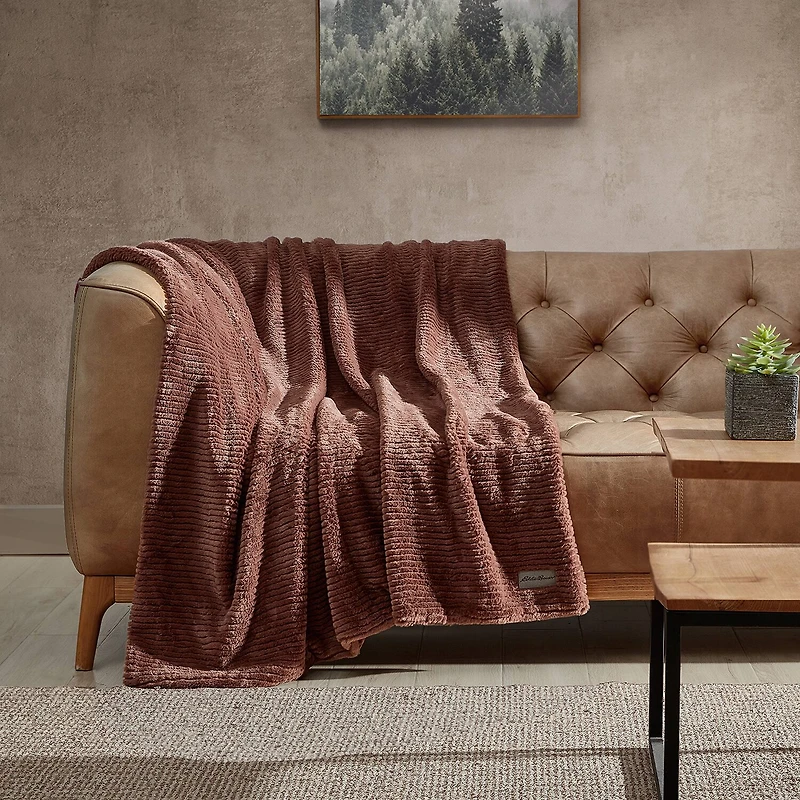 Eddie Bauer Corduroy Washable Lightweight Throw