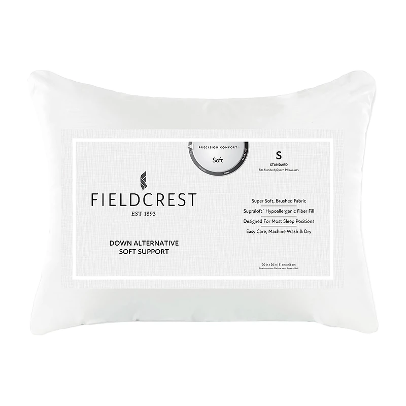 Fieldcrest Down Alternative Soft Support Standard Pillow