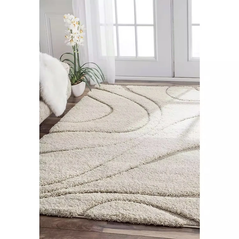 nuLoom Carolyn Modern Waves Indoor Outdoor Rectangular Accent Rug