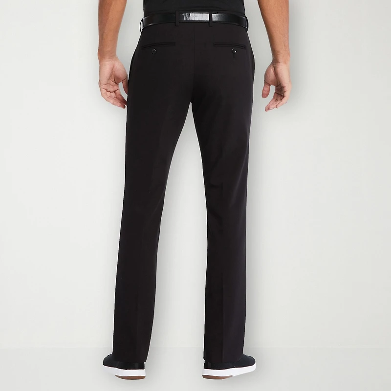 Savane Stretch Twill Mens Slim Fit Dress Flat Front Pant