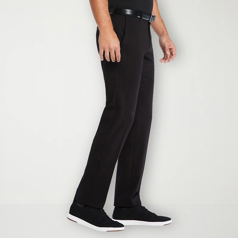 Savane Stretch Twill Mens Slim Fit Dress Flat Front Pant