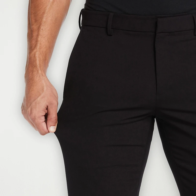 Savane Stretch Twill Mens Slim Fit Dress Flat Front Pant