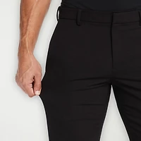 Savane Stretch Twill Mens Slim Fit Dress Flat Front Pant