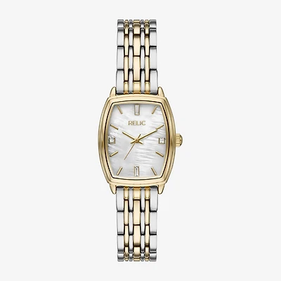 Relic By Fossil Womens Two Tone Bracelet Watch Zr34659