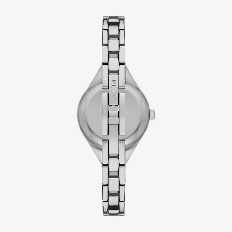 Relic By Fossil Womens Silver Tone Bracelet Watch Zr34662