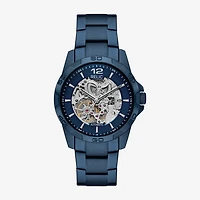 Relic By Fossil Mens Automatic Blue Stainless Steel Bracelet Watch Zr16032