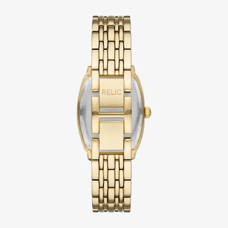 Relic By Fossil Mens Gold Tone Bracelet Watch Zr34658