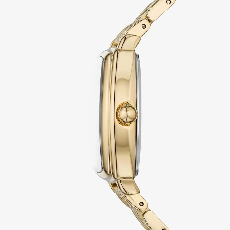 Relic By Fossil Mens Gold Tone Bracelet Watch Zr34658