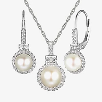 Womens Dyed White Cultured Freshwater Pearl Sterling Silver 2-pc. Jewelry Set