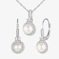Womens Dyed White Cultured Freshwater Pearl Sterling Silver 2-pc. Jewelry Set