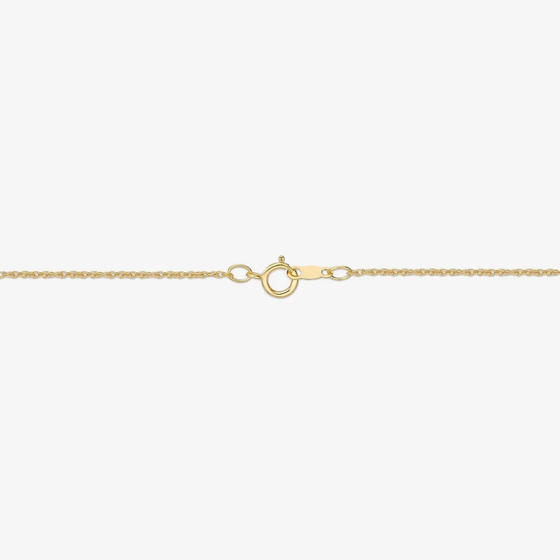 Womens 1/10 CT. T.W. Lab Created Blue Sapphire 10K Gold Cross 18 Inch Pendant Necklace