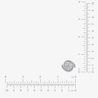 Diamond Blossom (G / Si2) Womens 2 CT. T.W. Lab Grown White 10K Gold Cluster Side Stone Cocktail Ring