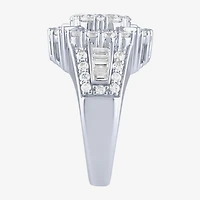 Diamond Blossom (G / Si2) Womens 2 CT. T.W. Lab Grown White 10K Gold Round Cocktail Ring