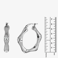 Womens Sterling Silver 30mm Hoop Earrings