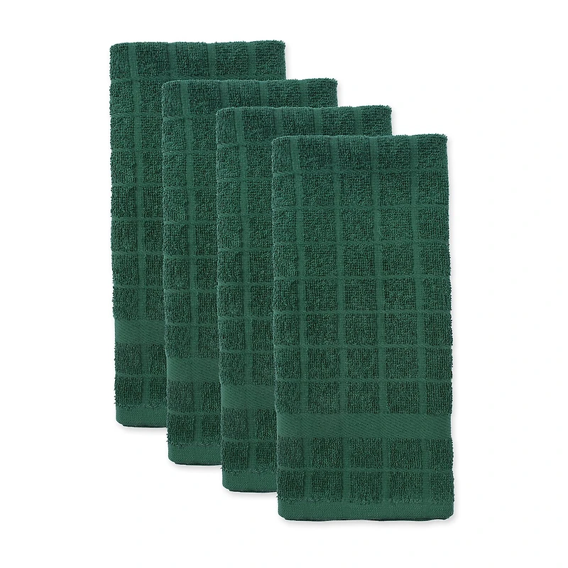 Design Imports Windowpane 4-pc. Terry Dish Cloth Set